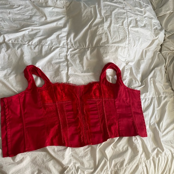Red corset top - Picture 3 of 8